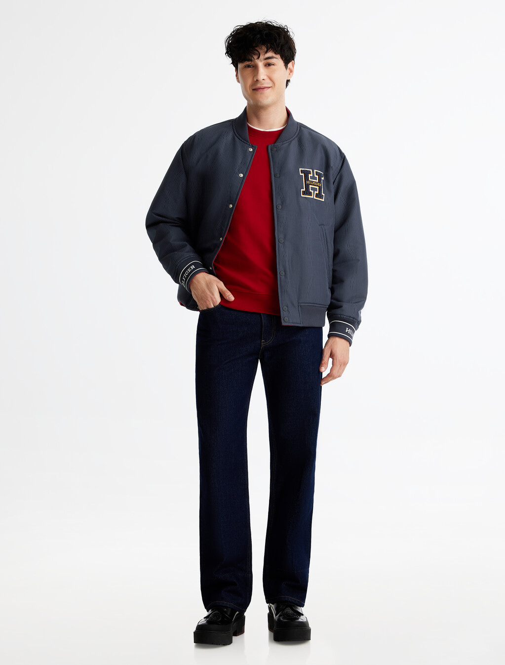 Reversible Bomber Jacket, Desert Sky, hi-res