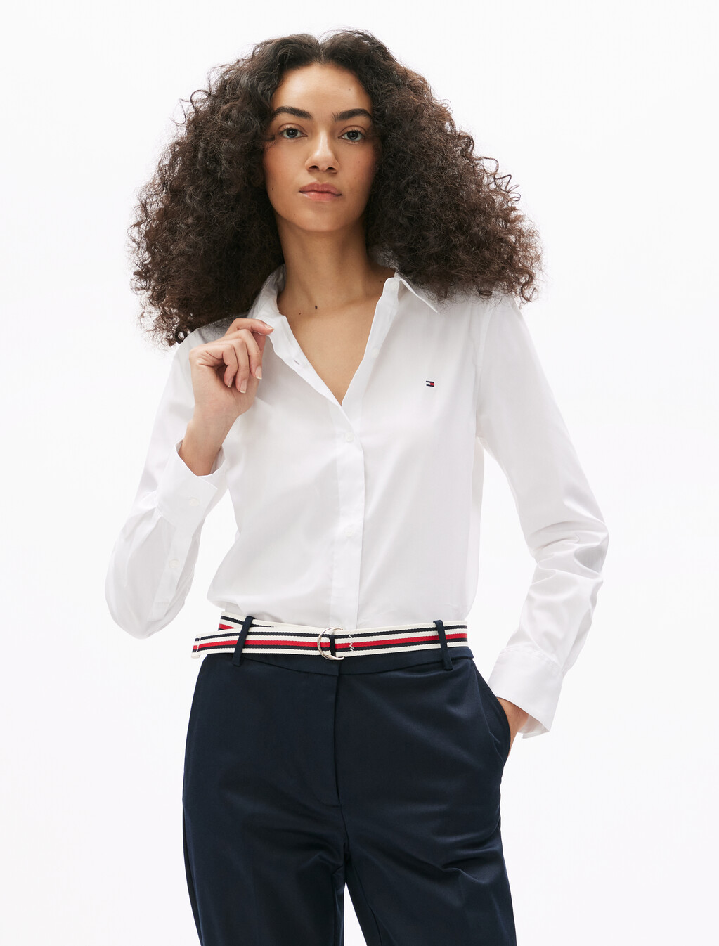 Asia Fit Regular Poplin Shirt, Th Optic White, hi-res