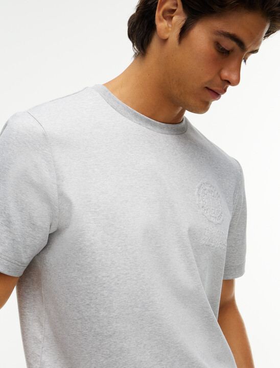Embossed Logo Interlock Knit T-Shirt