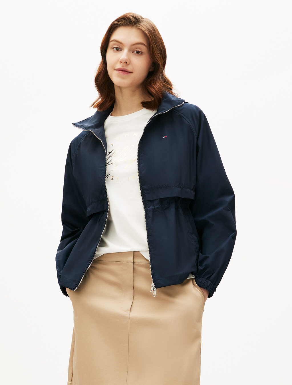 Hip Length Windbreaker, Dark Night Navy, hi-res