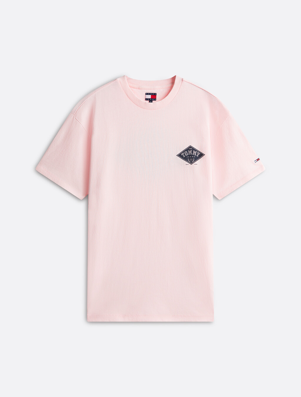 學院風圖案寬鬆 T 恤, Precious Pink, hi-res