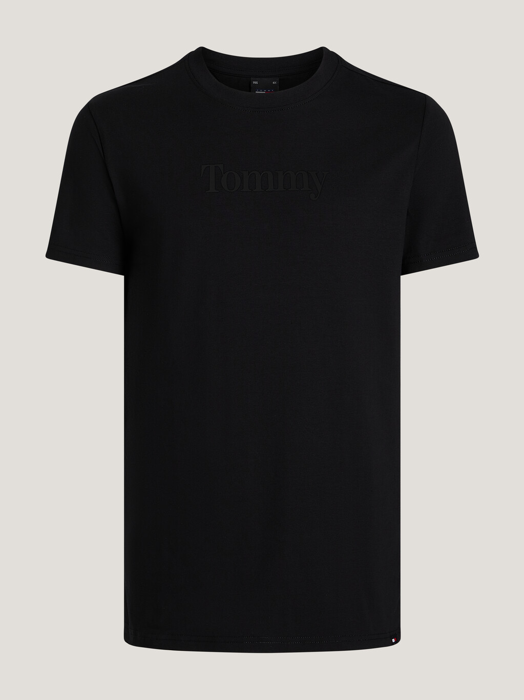 金屬色 Tommy 超修身 T 恤, Black, hi-res