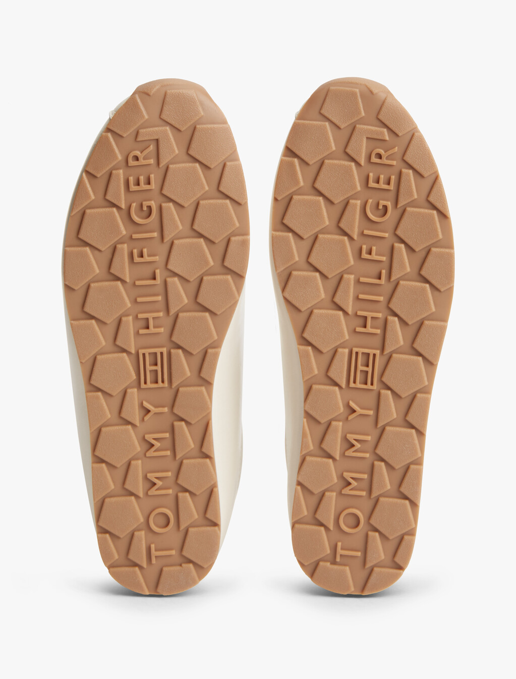 TH Monogram Plaque Leather Trainers, Soft Cream, hi-res