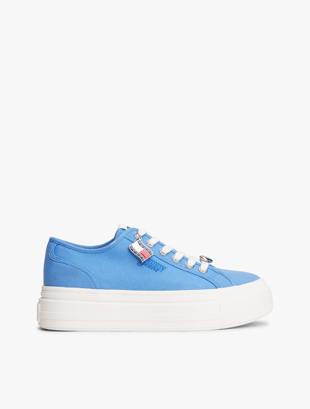 Canvas Platform Trainers With Charms, Sphere Blue, hi-res