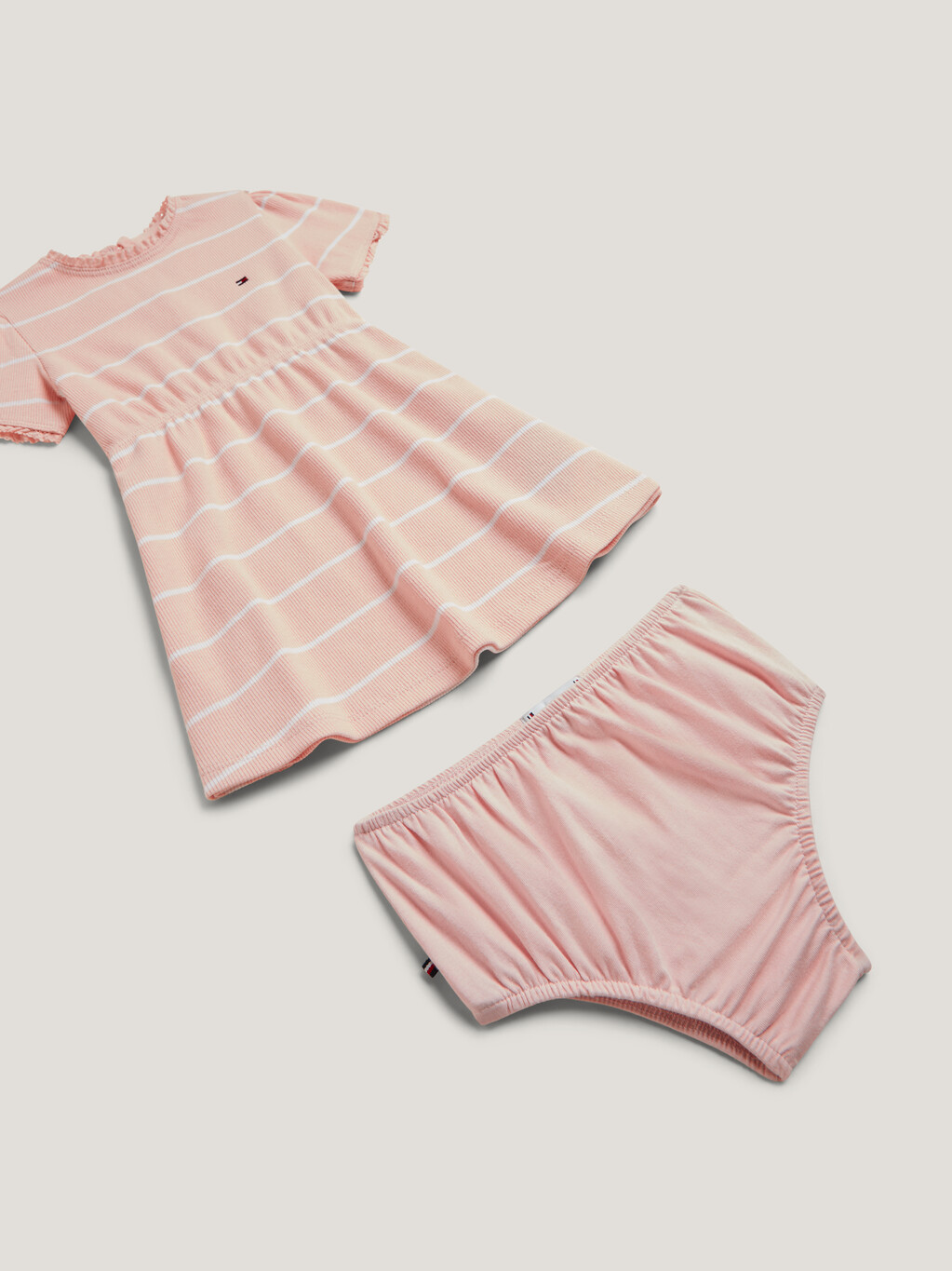 Baby Girl Stripe Dress, Whimsy Pink / White Stripe, hi-res