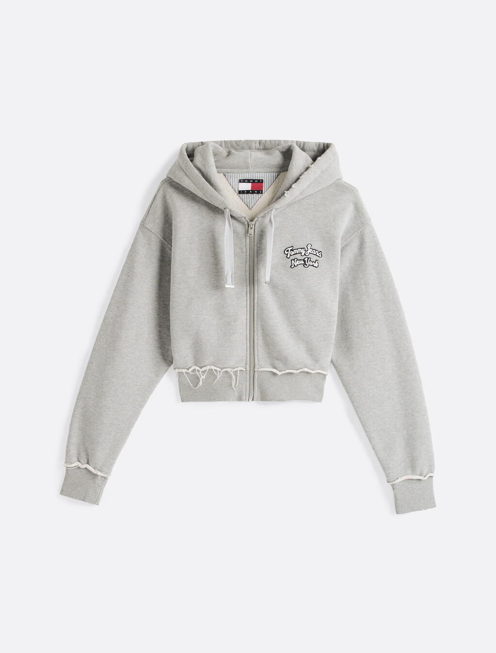 Back Logo Zip-Thru Sweatshirt, Grey Htr, hi-res