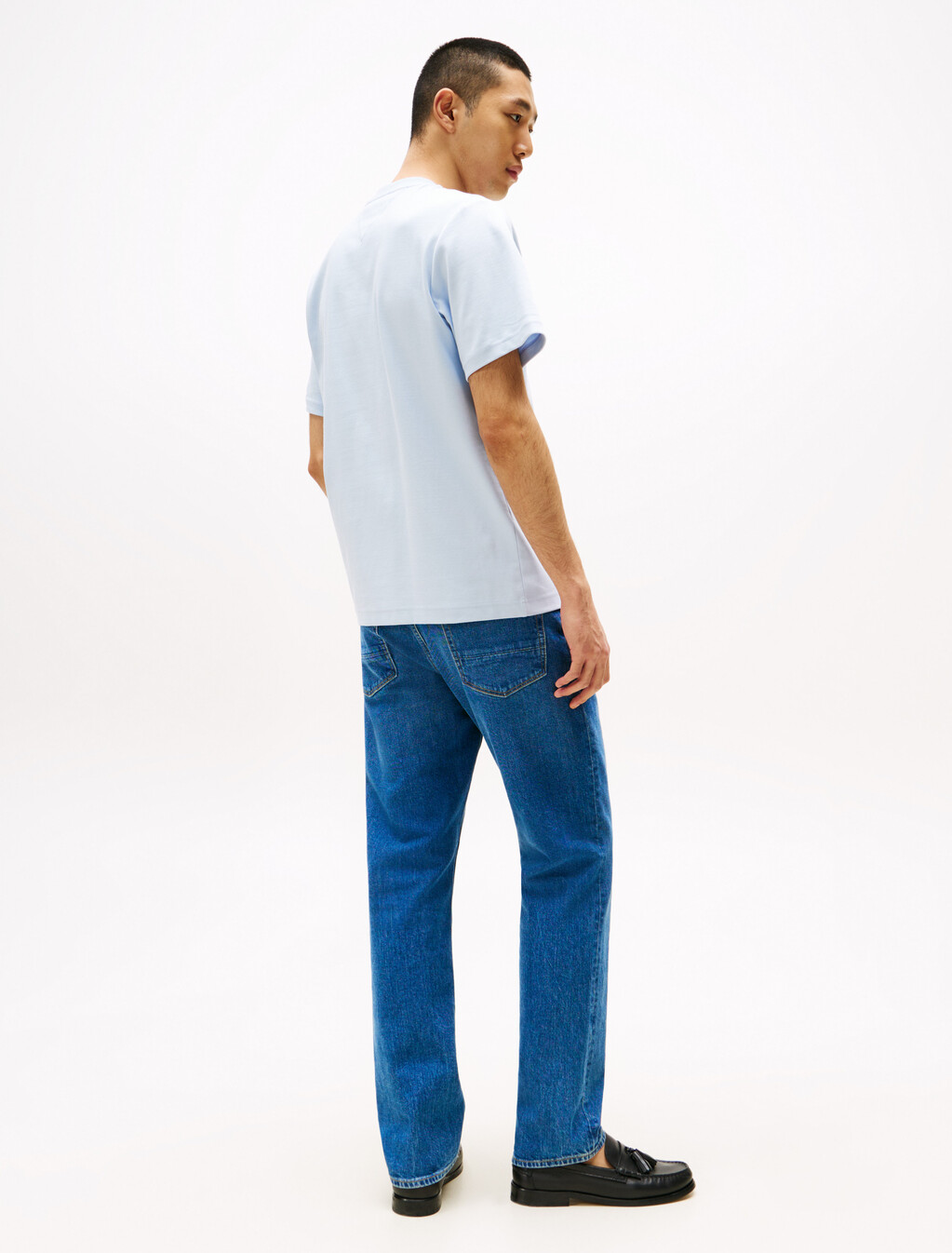 Hilfiger 浮雕標誌 T 恤, Breezy Blue, hi-res