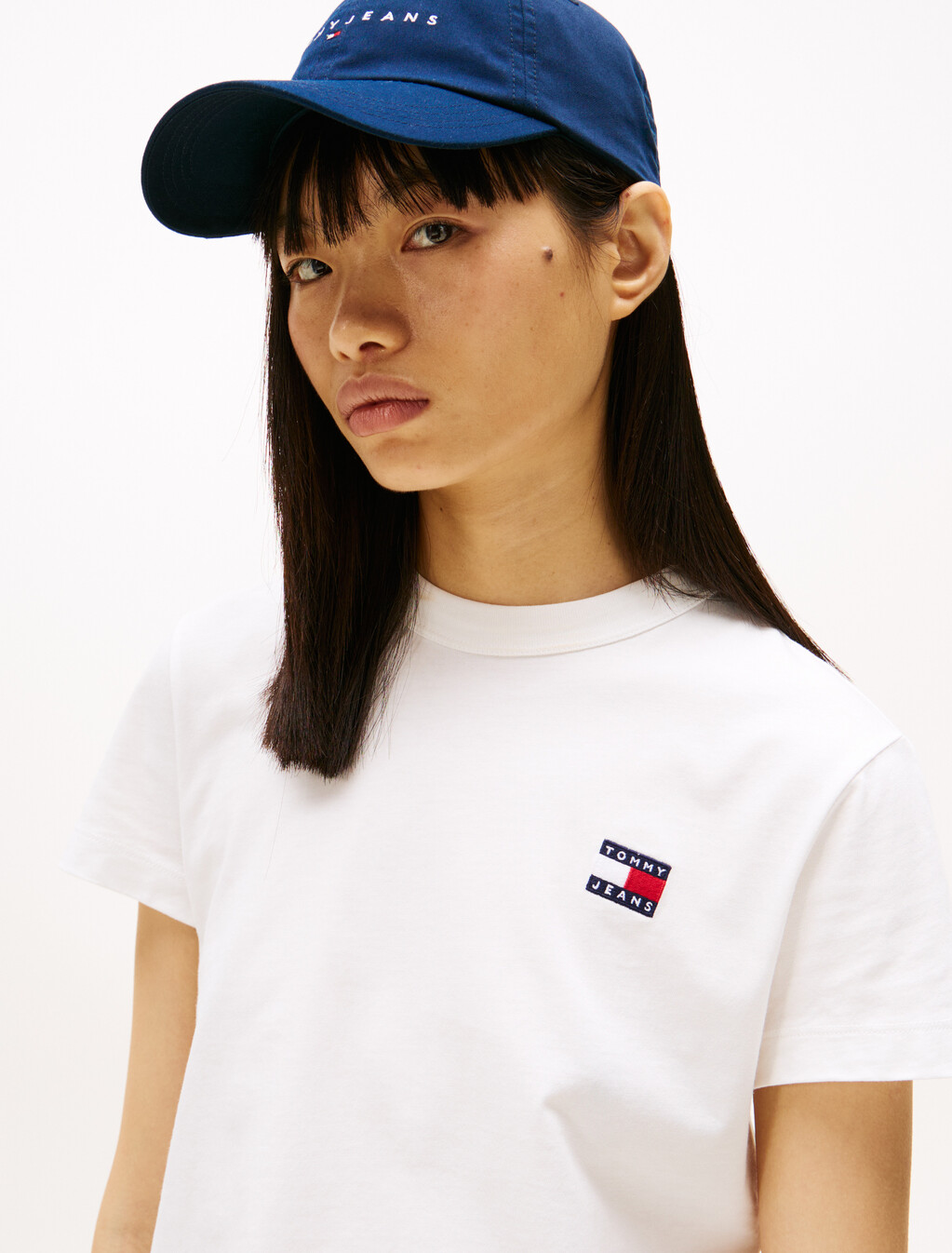 Tommy Badge Crew Neck T-Shirt, Ecru, hi-res