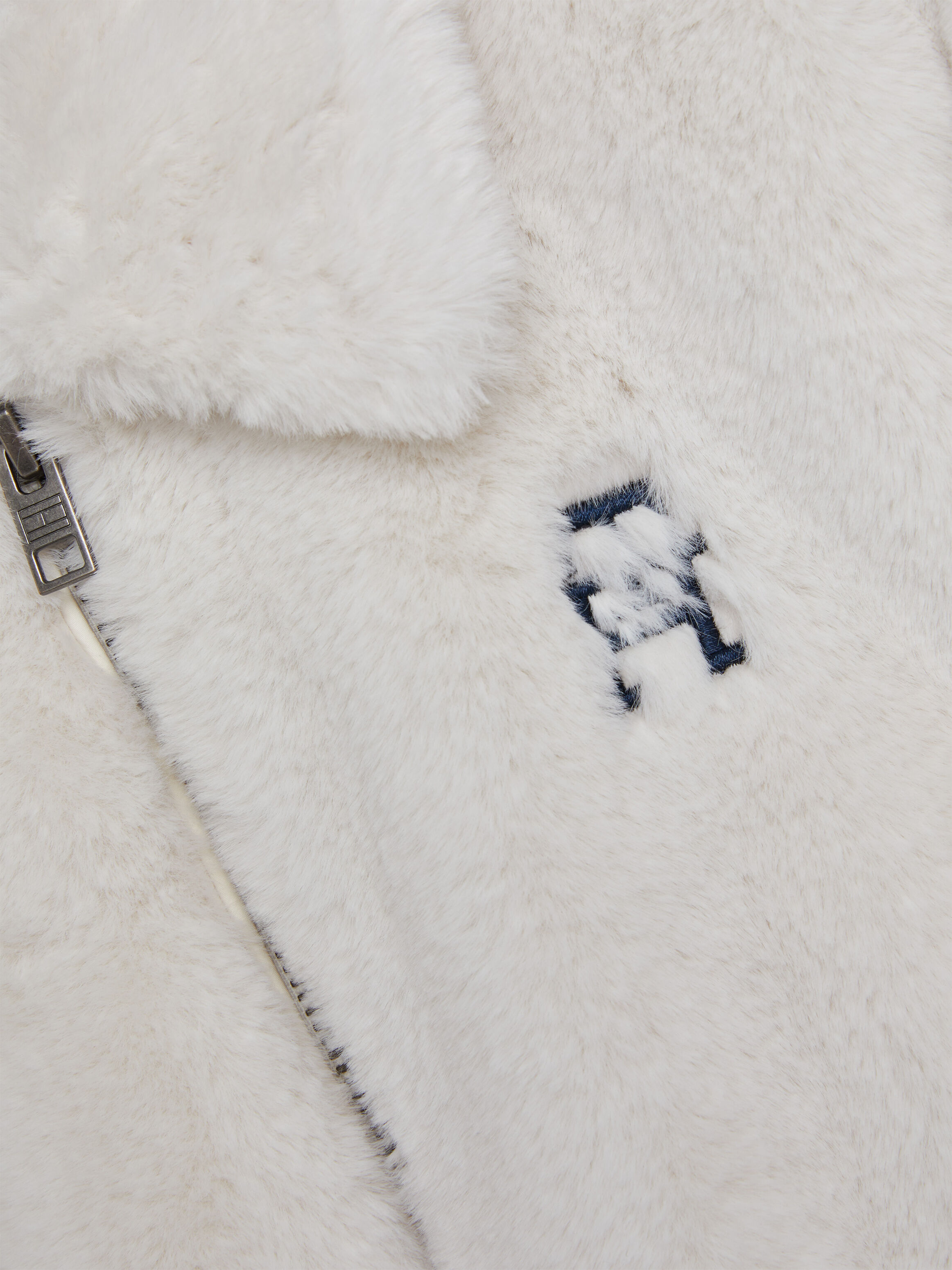 Tommy hilfiger white fur sale jacket