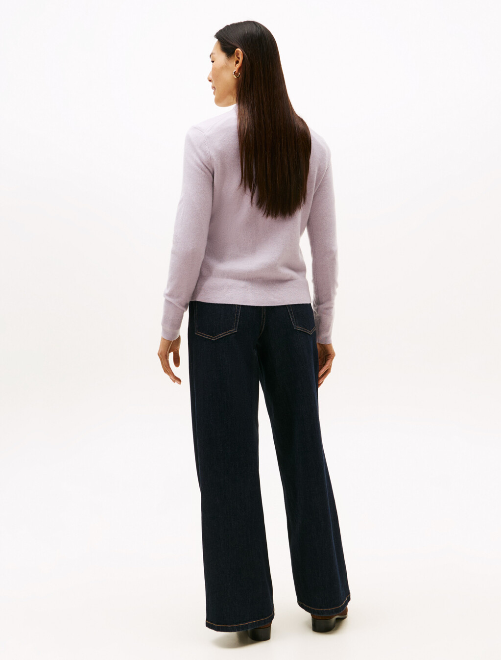 Cashmere Crewneck Sweater, Lilac Dusk, hi-res