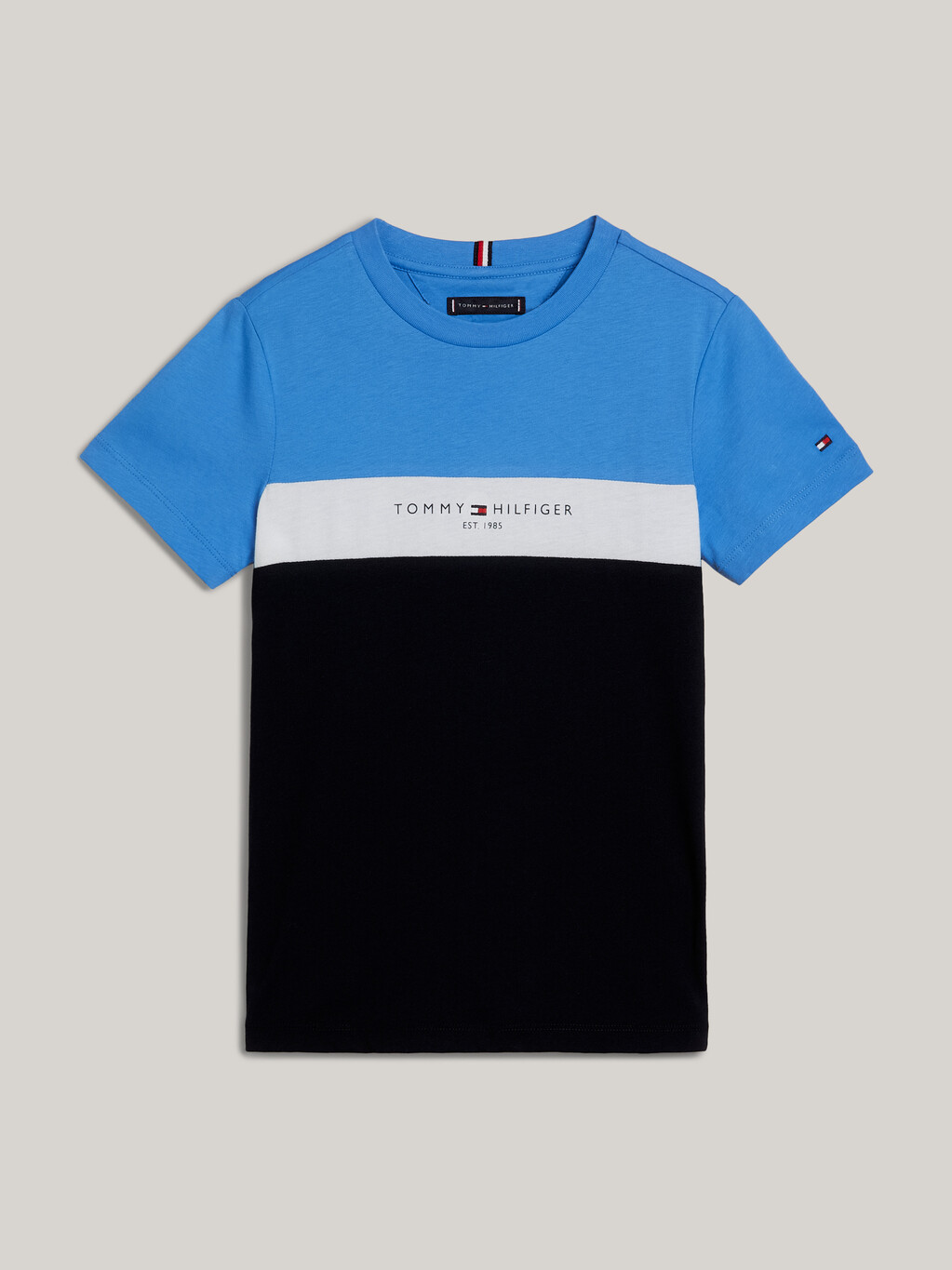 Essential 拼色Logo T 恤, Blue Spell/Desert Sky, hi-res