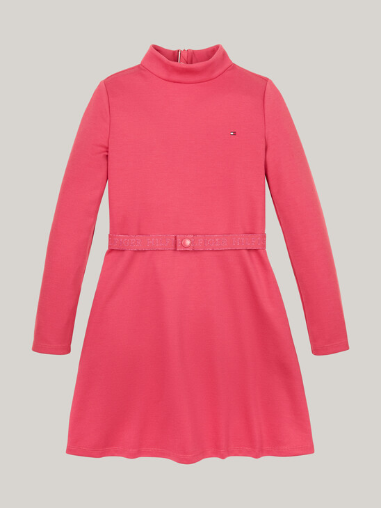 Belted Long Sleeve Extra Slim Dress