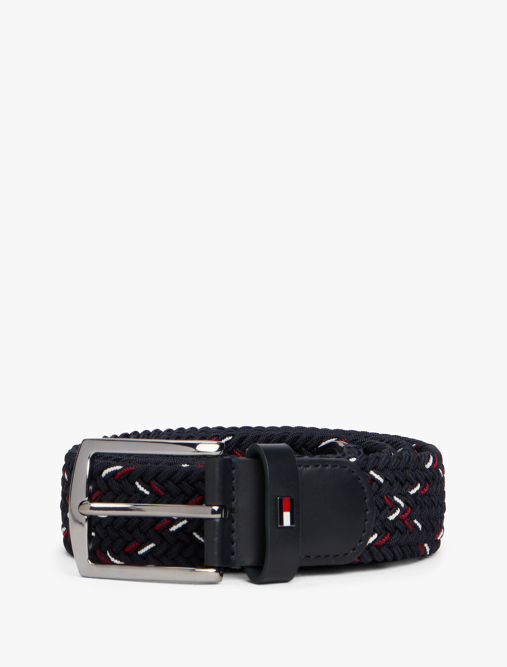 Denton Diamond Motif Elastic Belt, Black, hi-res