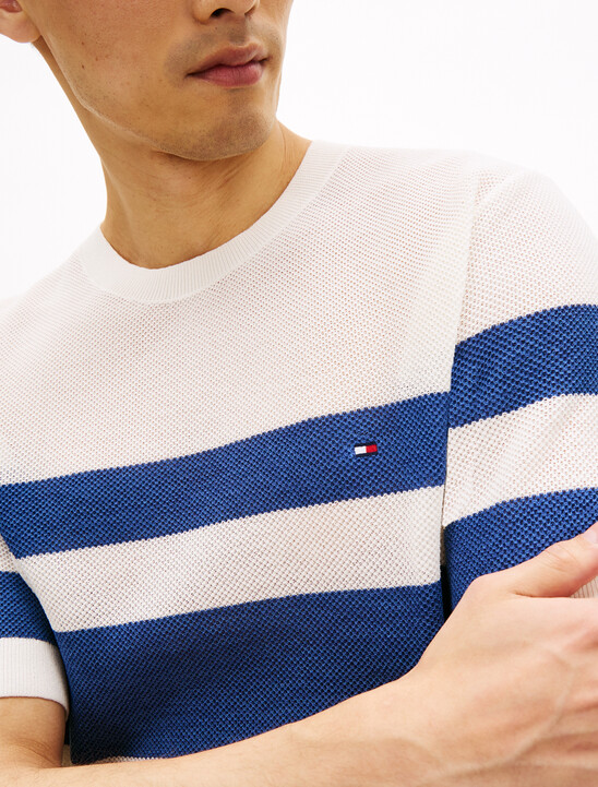 Color Block Summer Short Sleeve Jumper