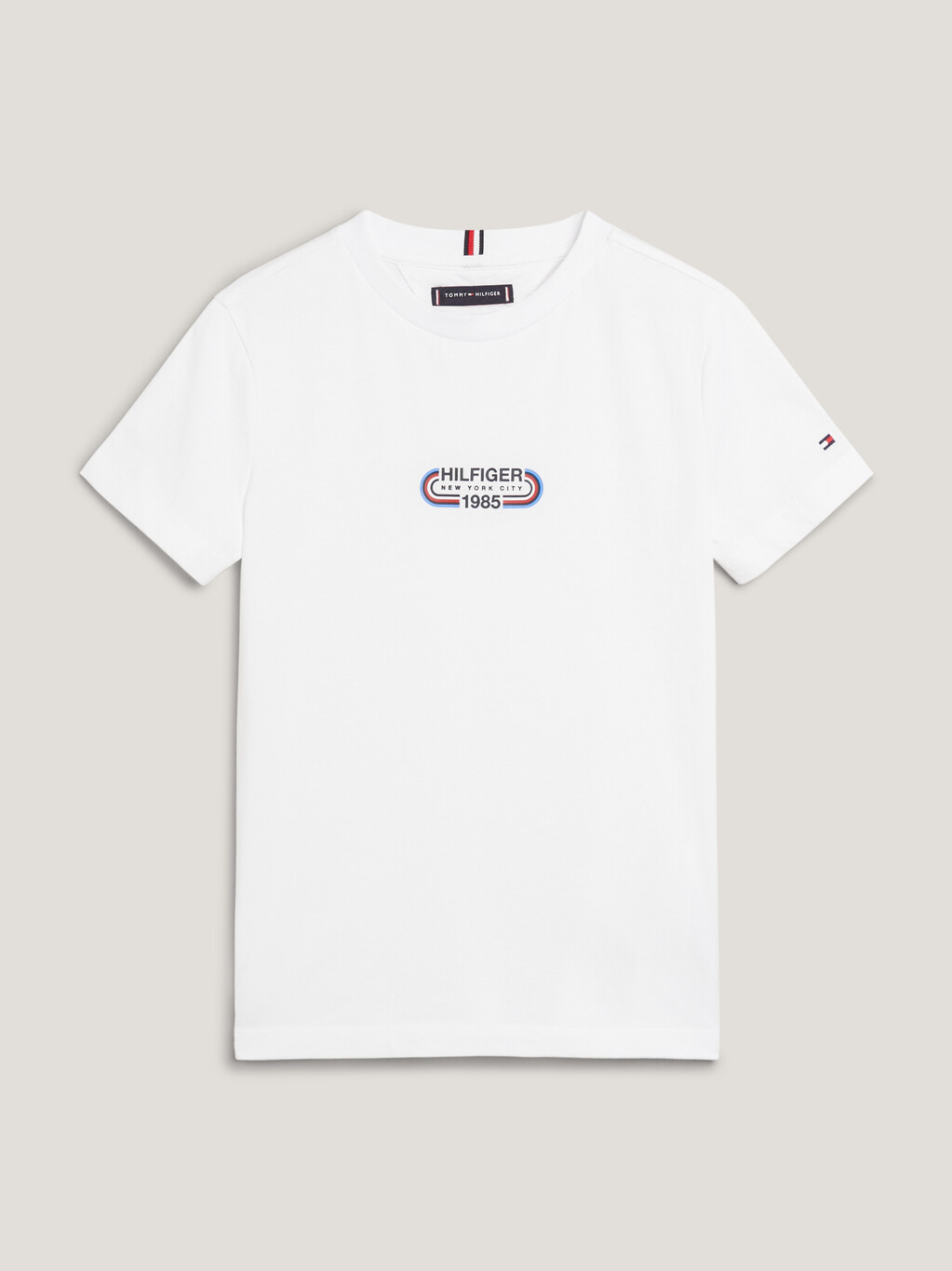 Hilfiger Monotype Archive Track Logo T 恤, White, hi-res