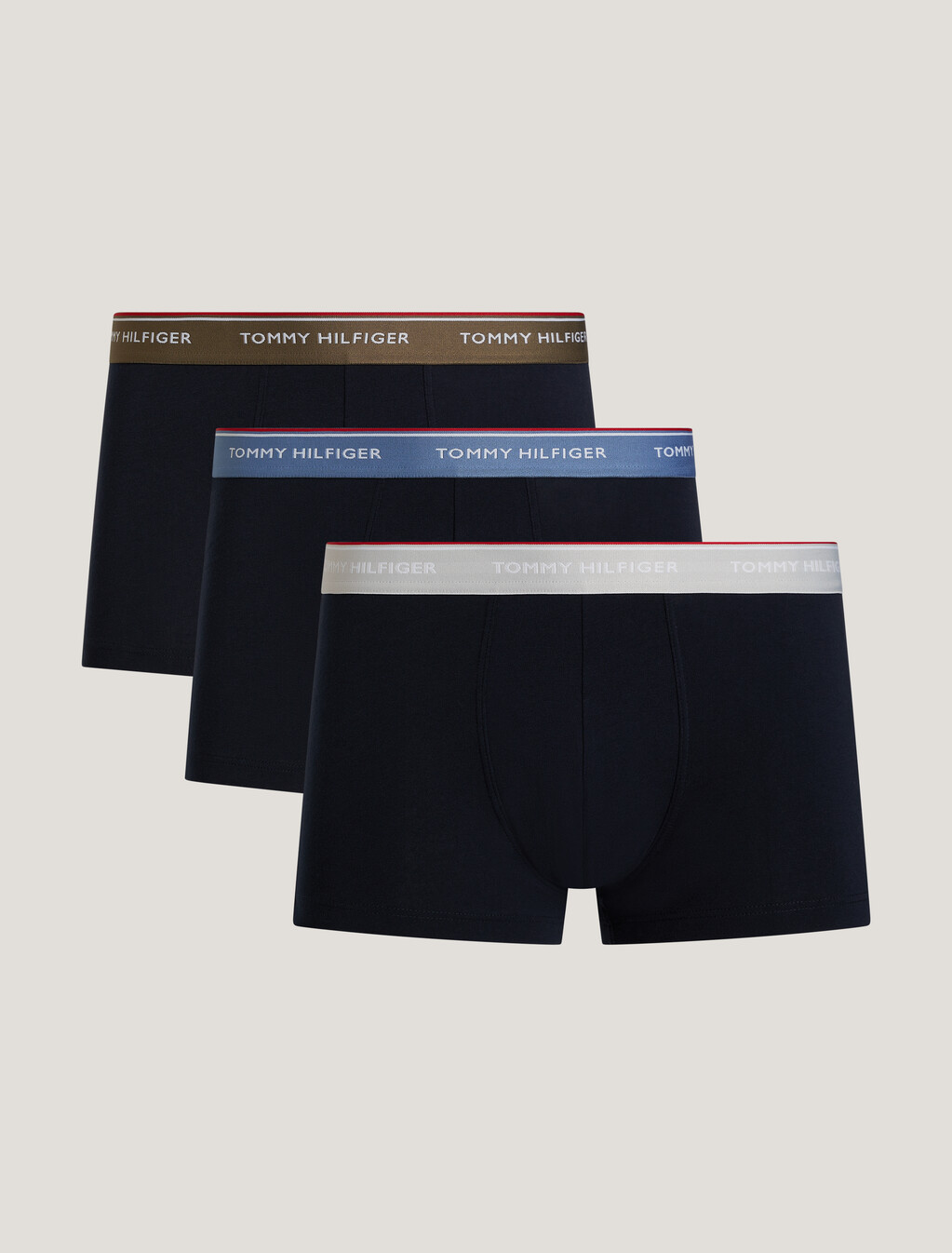3-Pack Stretch Cotton Trunks, Faded Military/Light Cast/Iron Blue, hi-res