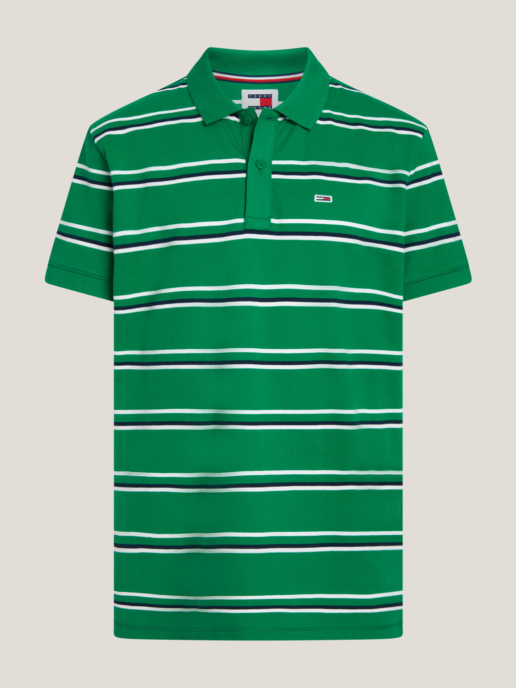 Essential Stripe Polo, Green Malachite, hi-res