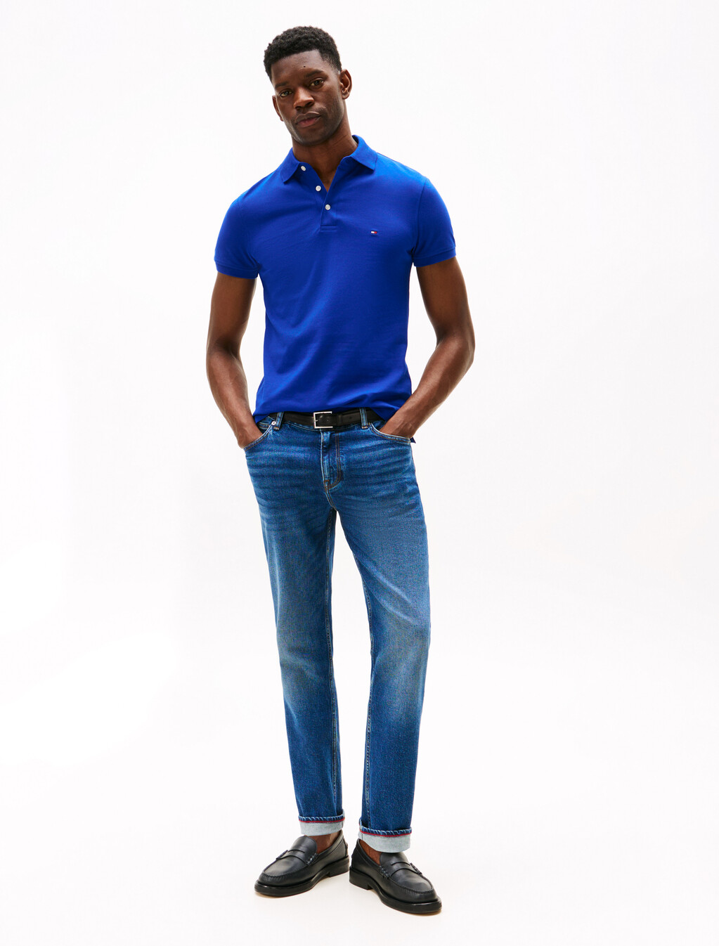 1985 Collection Slim Fit Polo, Wedge Blue, hi-res