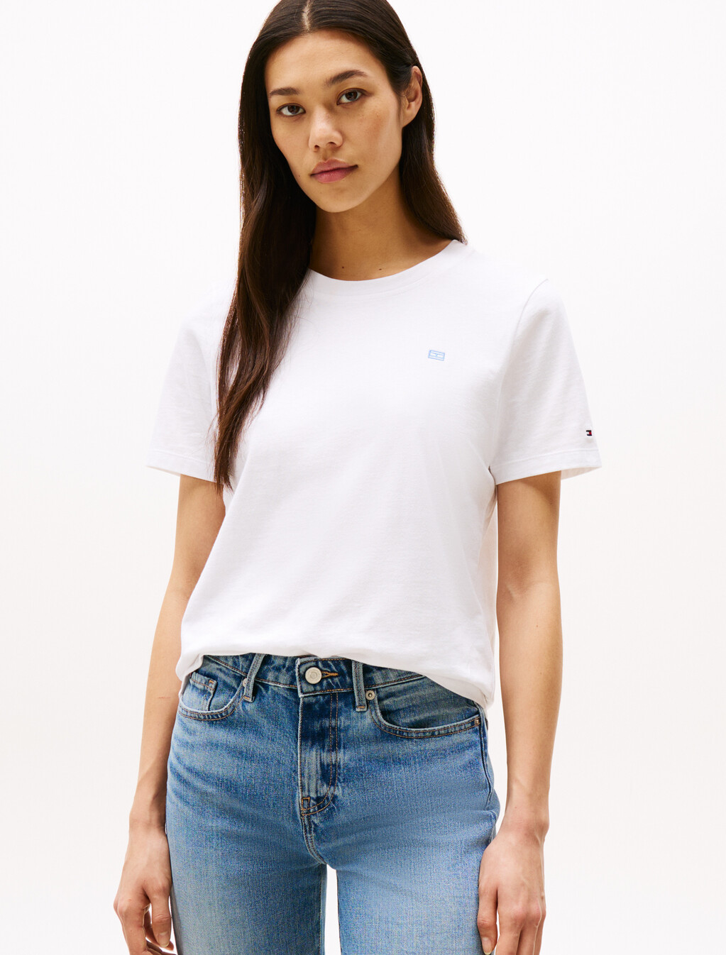 Contrast Flag T-Shirt, Th Optic White, hi-res