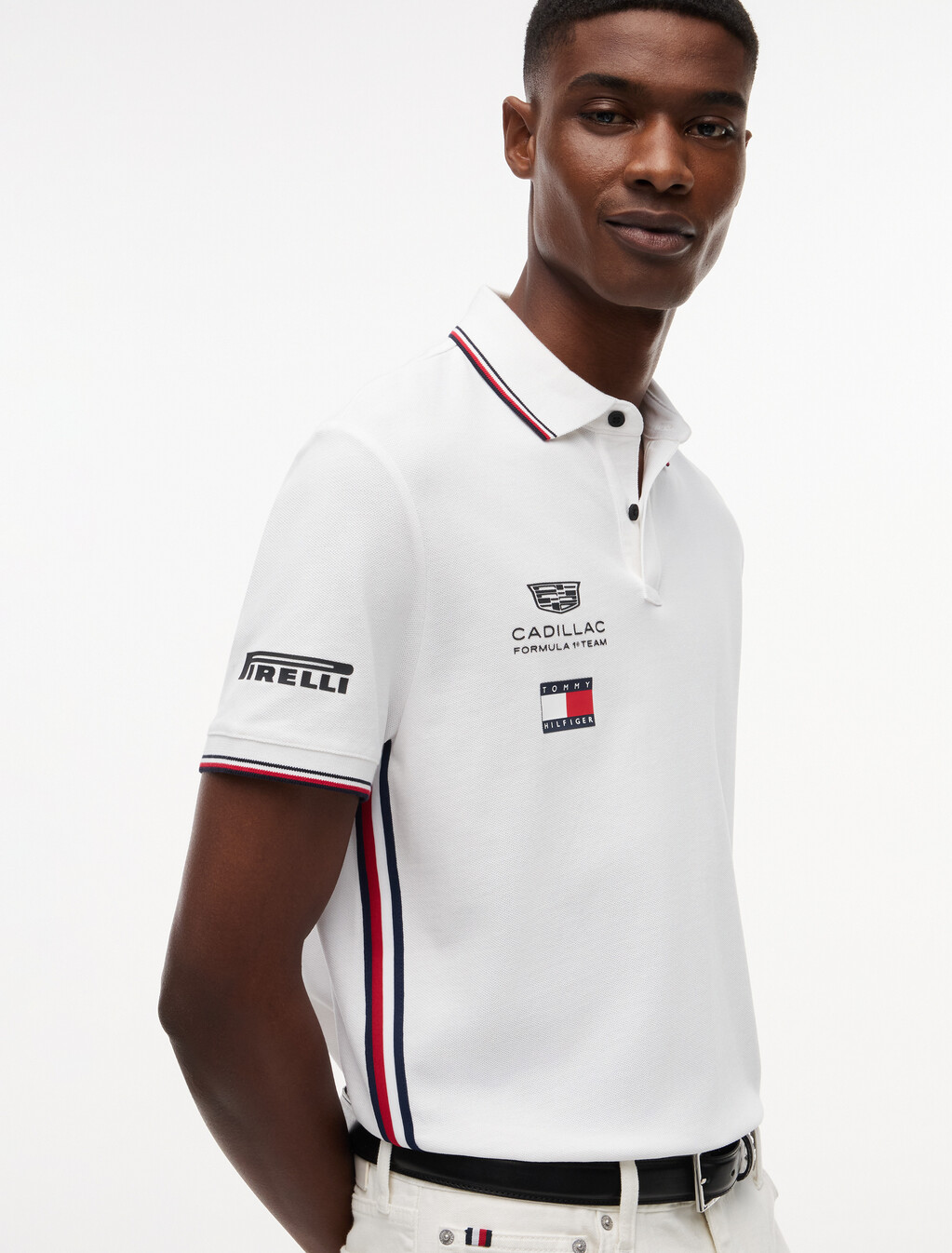 TH x Cadillac Formula 1&reg; 車隊復刻版 Polo 衫, White, hi-res