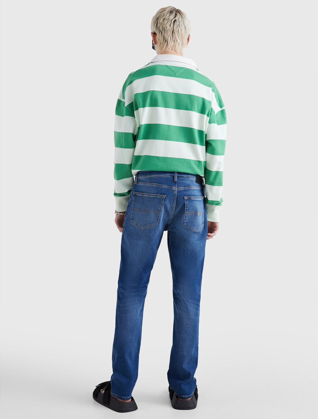 Ryan Straight Relaxed Fit Faded Jeans, Wilson Mid Blue Stretch, hi-res