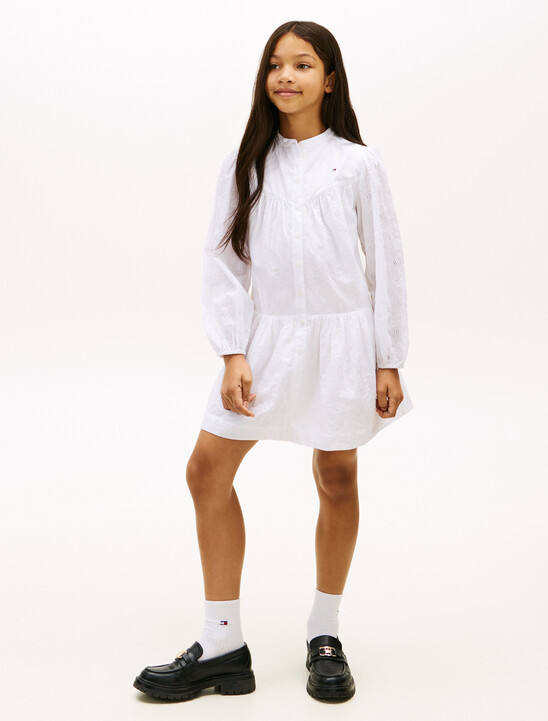 Broderie Anglaise Shirt Dress
