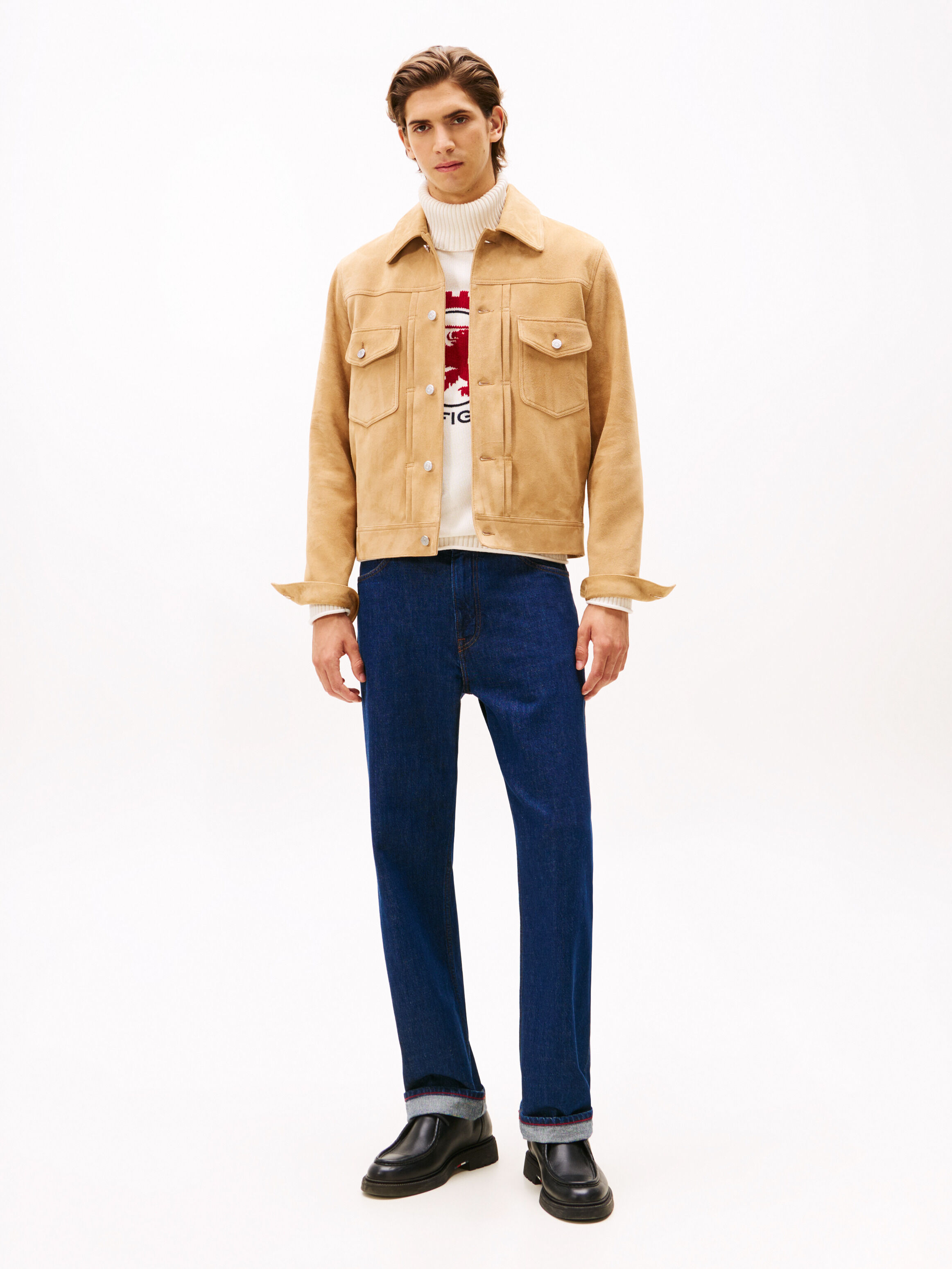 Suede Trucker Jacket | brown | Tommy Hilfiger Hong Kong