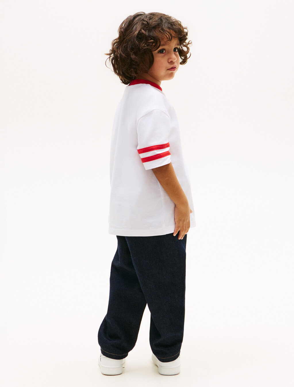 Wavy Flag Graphic Jersey T-Shirt, White, hi-res