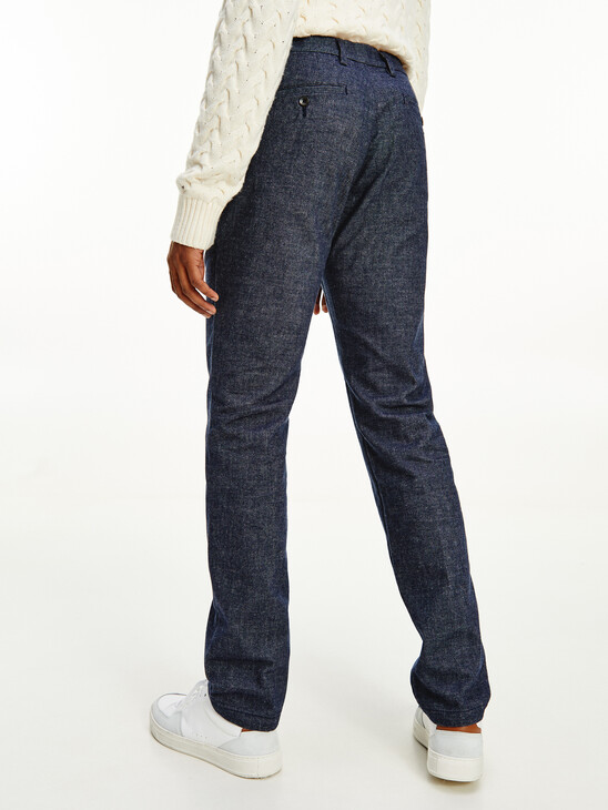 Denton Fitted Straight Wool-Look Trousers