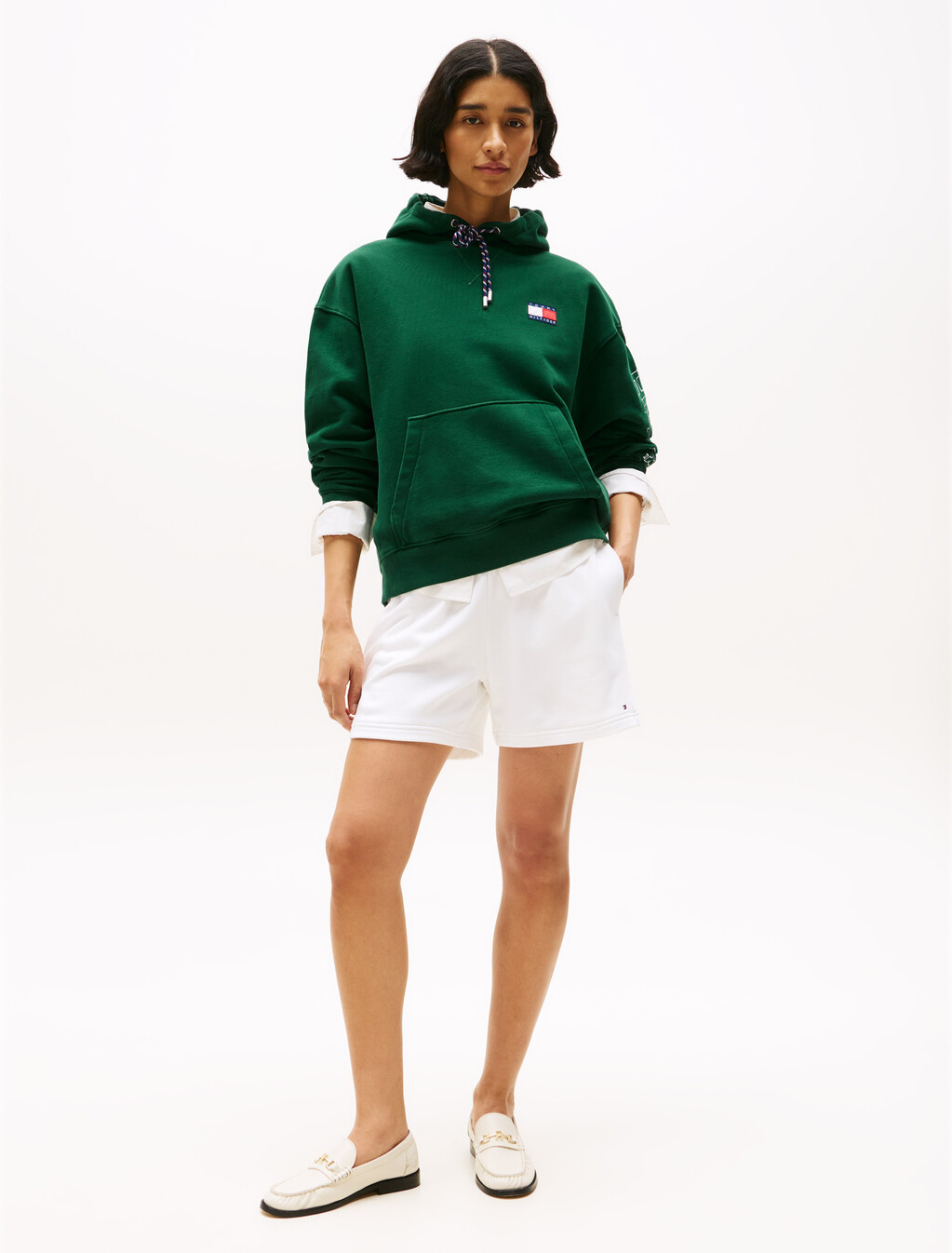 Hilfiger Sailing Relaxed Back Logo Hoody, Ornamental Green, hi-res