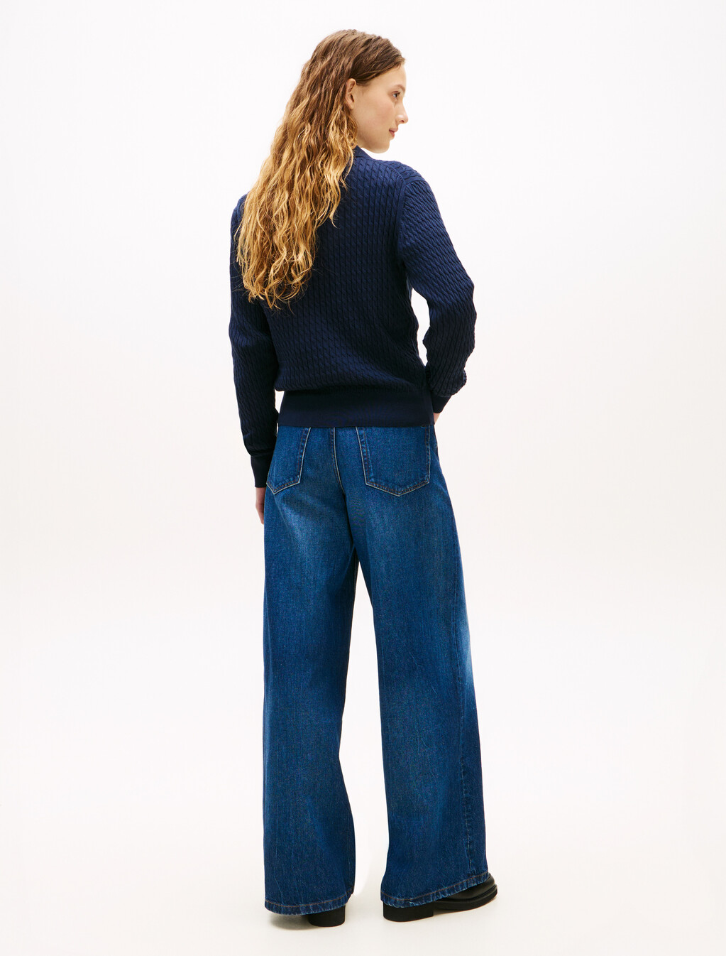 Asia Fit Fine Gauge Cardigan, Dark Night Navy, hi-res