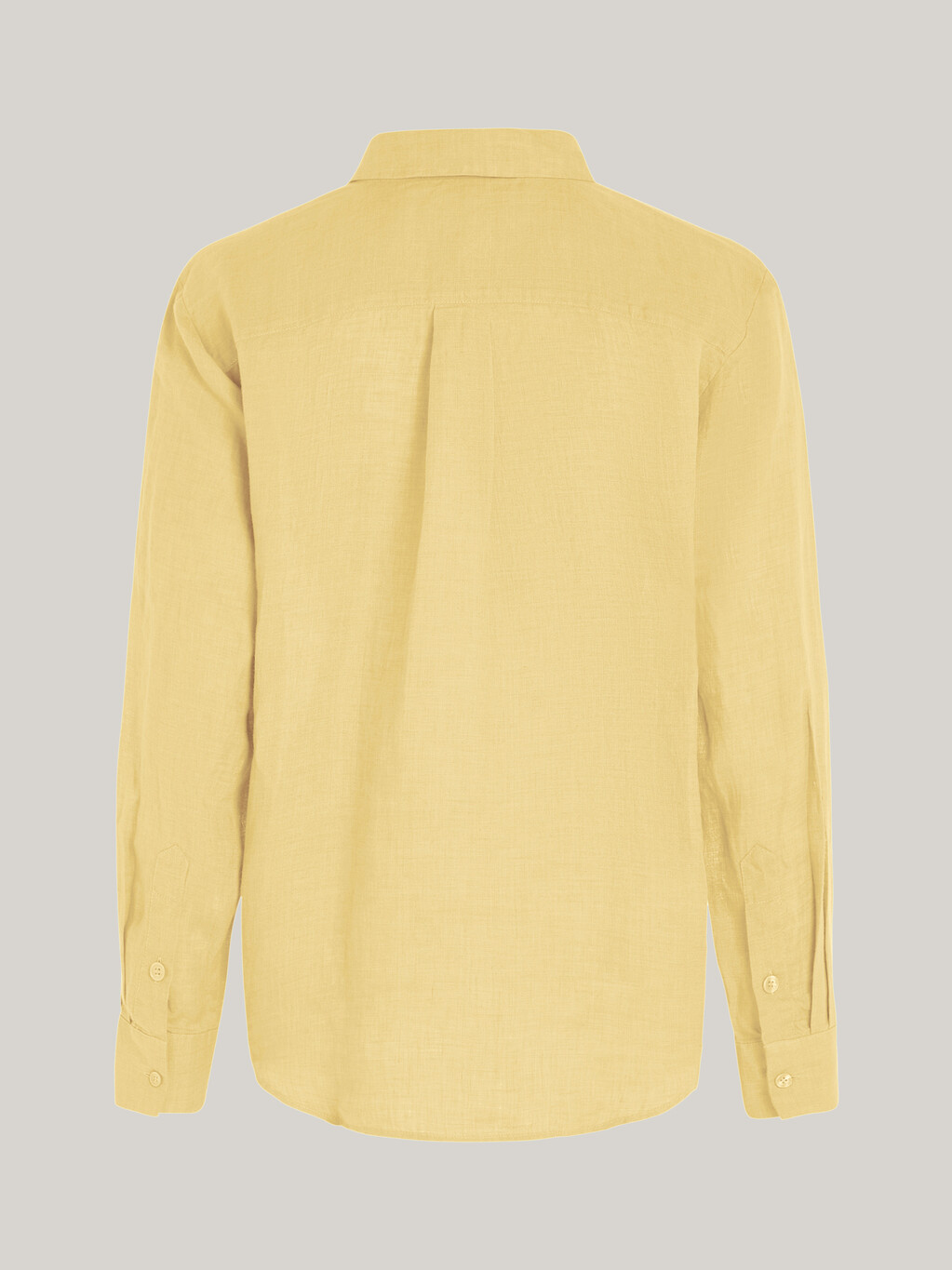 Linen Relaxed Fit Shirt, Dawn Yellow, hi-res