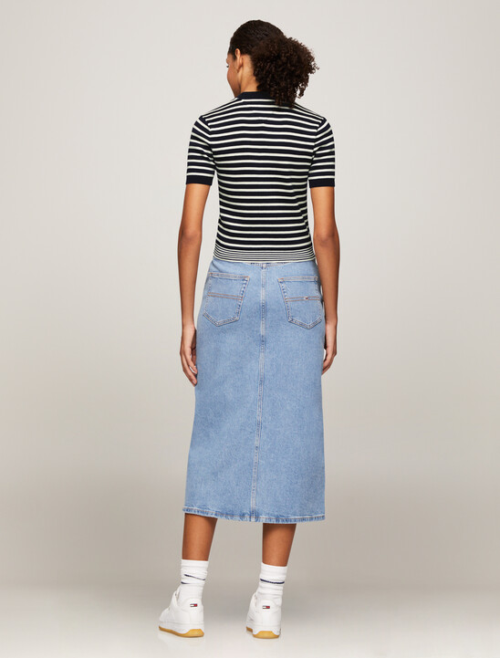 Essential Stripe Short Sleeve Sweater