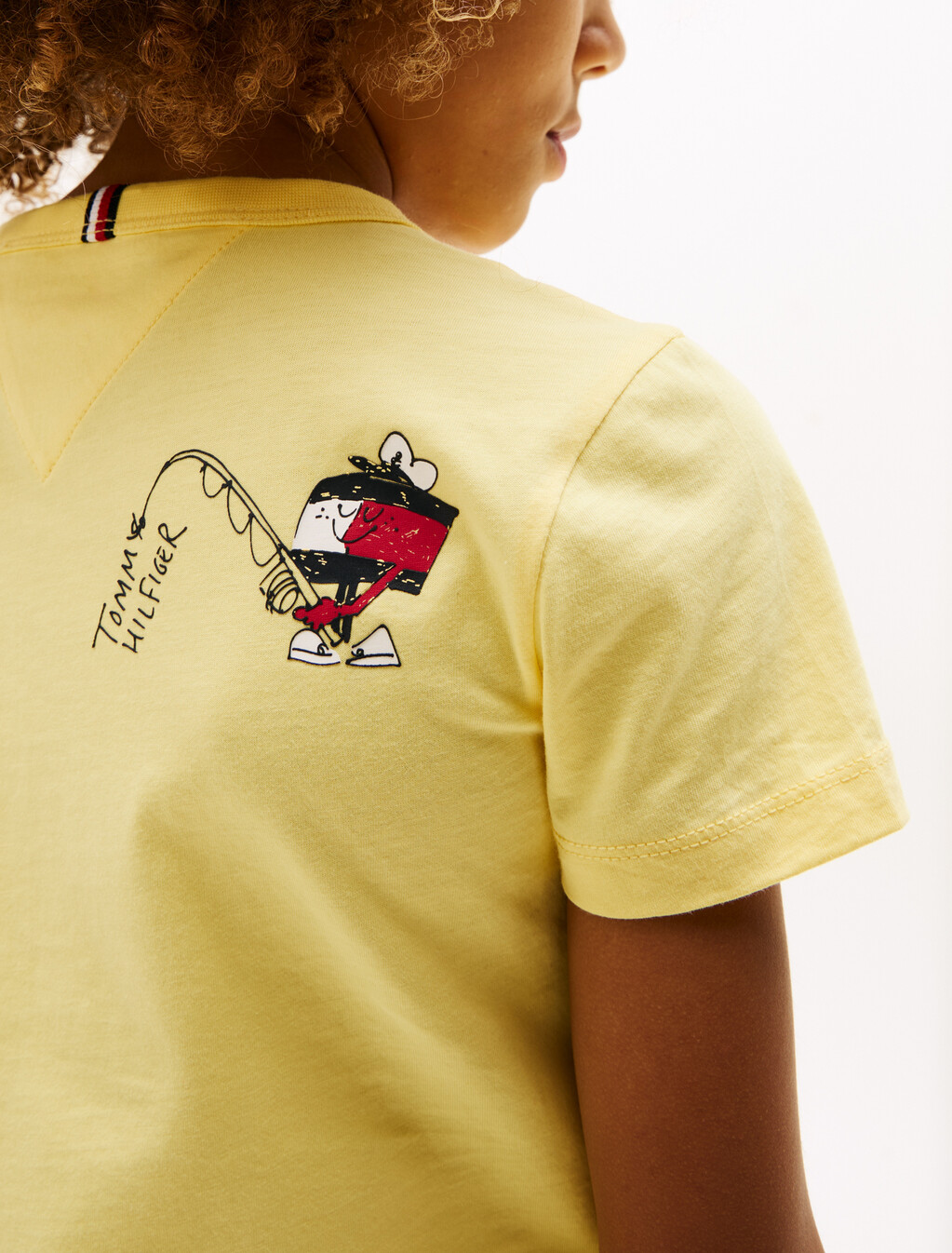 Flag Character Back Logo T-Shirt, Citronella, hi-res
