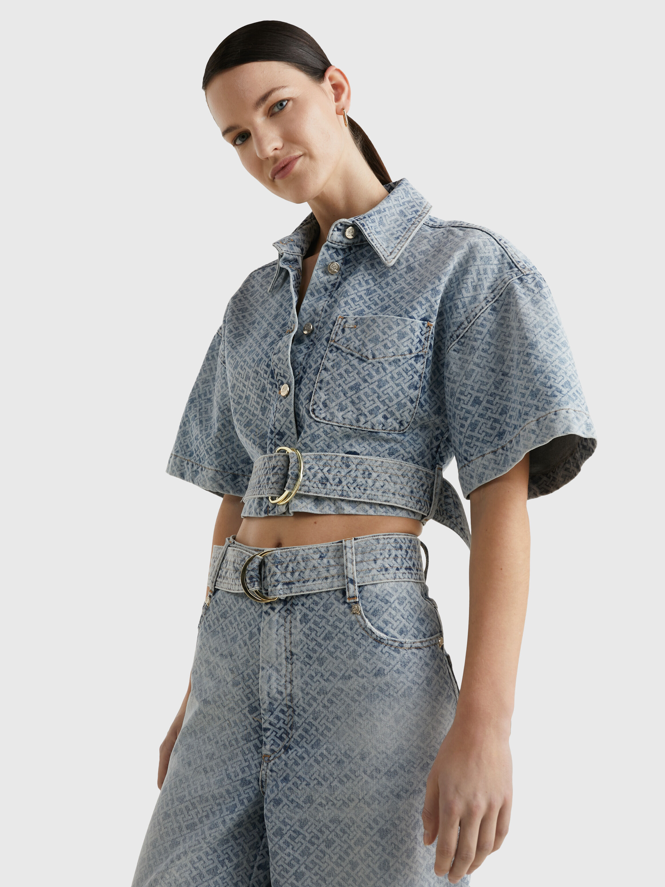 Tommy hilfiger sale blue crop top