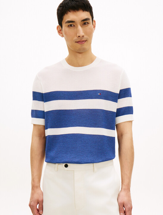 Color Block Summer Short Sleeve Jumper