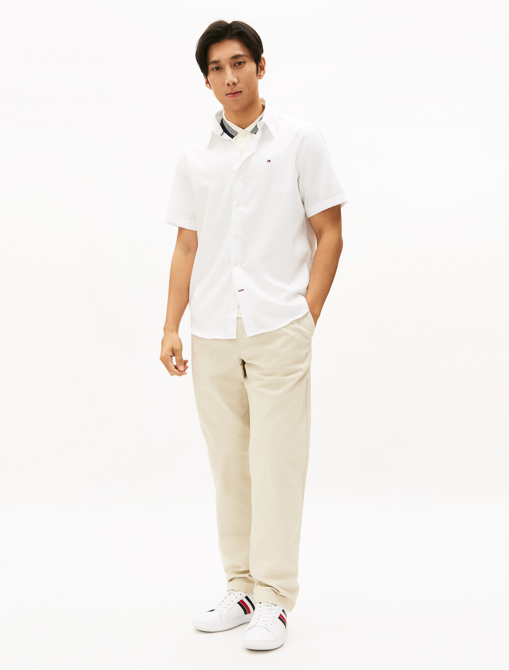 Non Iron Short Sleeve Shirt, Th Optic White, hi-res