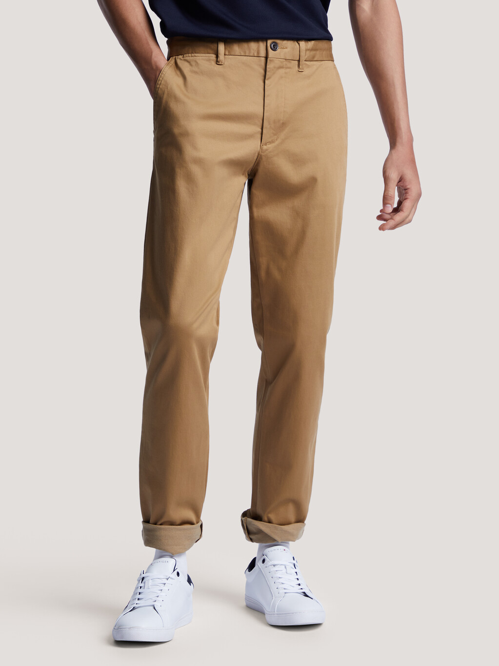 Denton Cotton Satin Pants, Countryside Khaki, hi-res