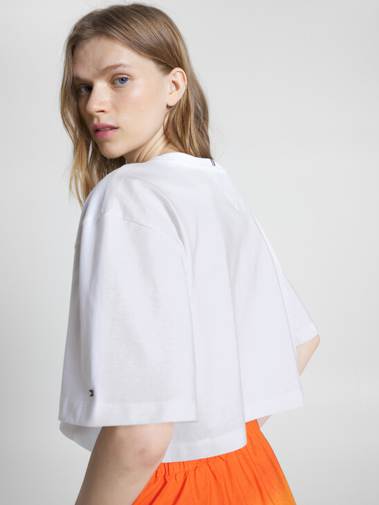 Tommy Hilfiger X Andy Warhol Flag Cropped T-Shirt
