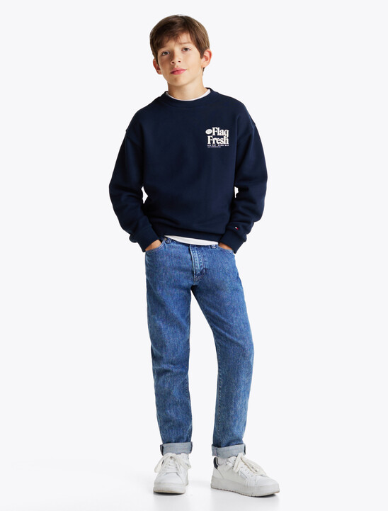 Flag Back Slogan Sweatshirt