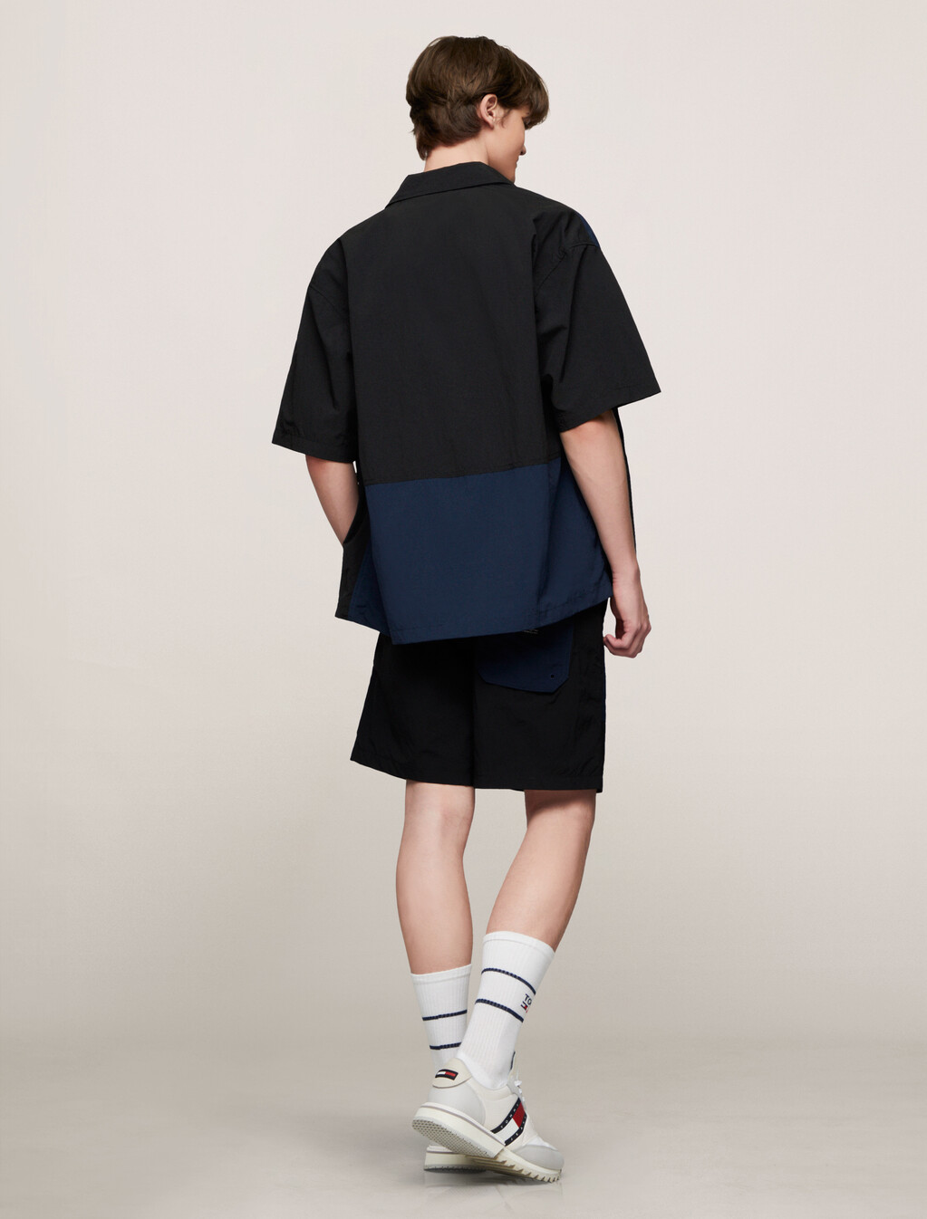 Skate Fit Color Block Shacket, Dark Night Navy, hi-res