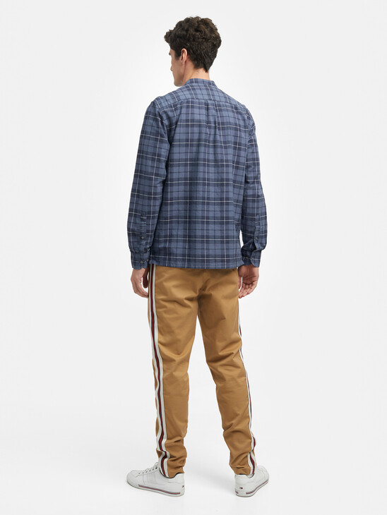 Linen Indigo Check Shirt