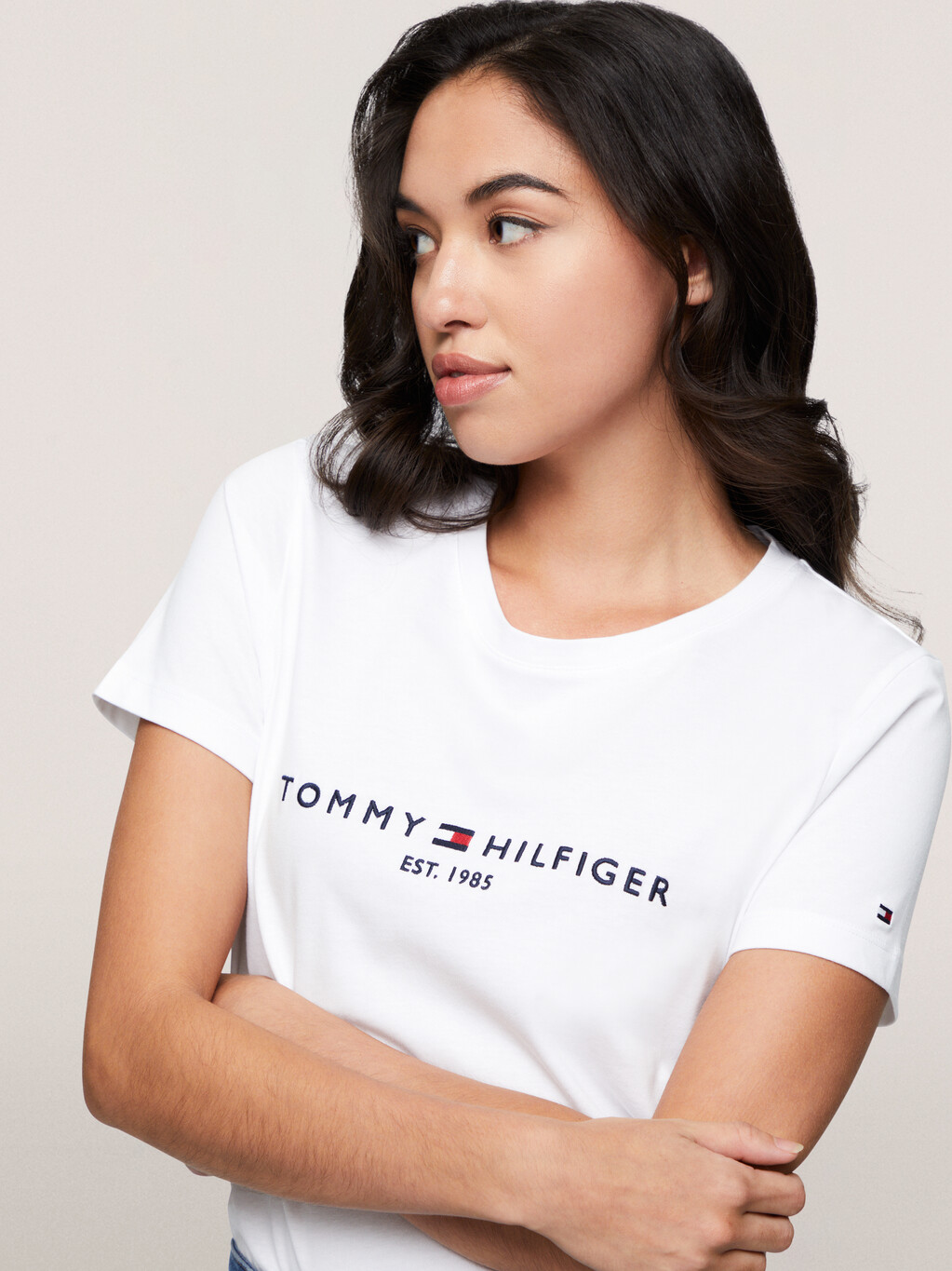 Organic Cotton Logo T-Shirt, White, hi-res