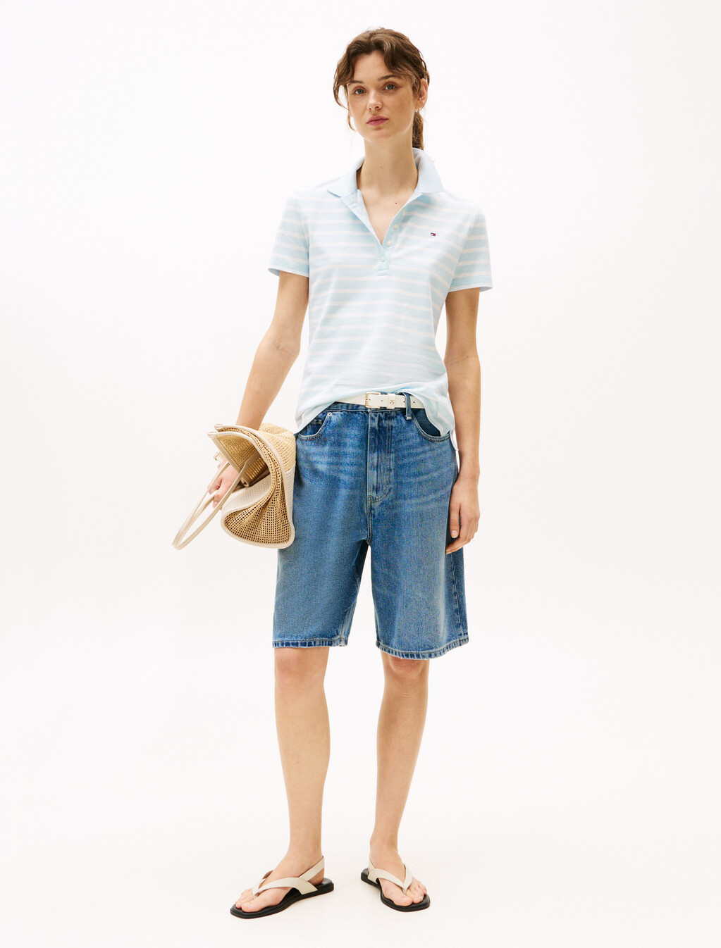 Stripe Short Sleeve Slim Polo, Keepsake Blue Multi, hi-res