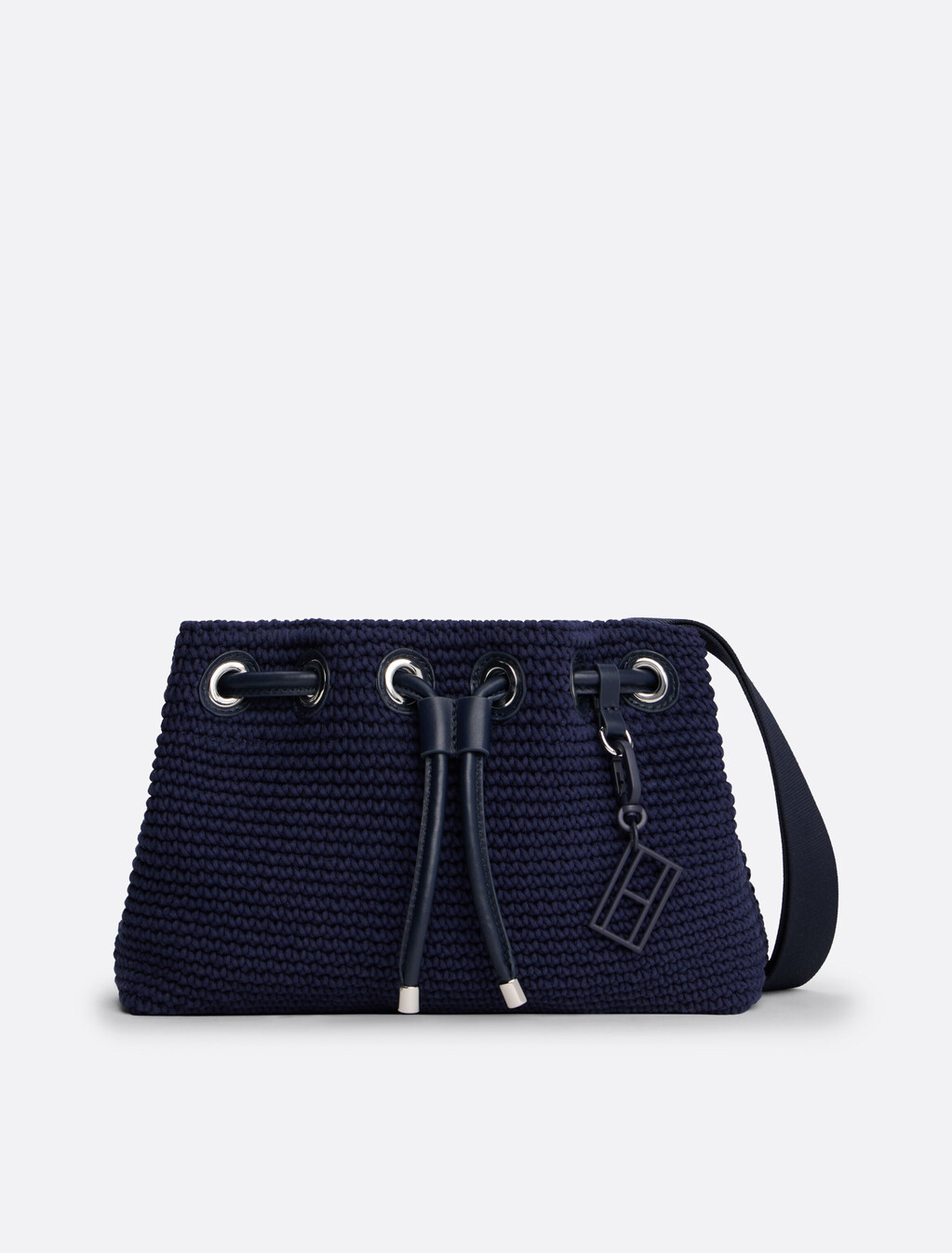 The Runway Collection Crochet Shoulder Bag, Space Blue, hi-res