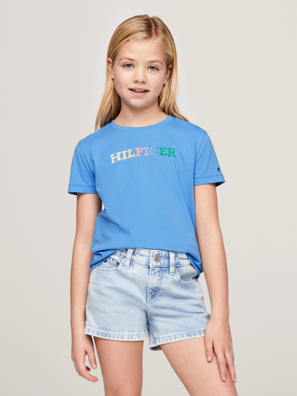 Hilfiger Monotype Logo T 恤, Blue Spell, hi-res