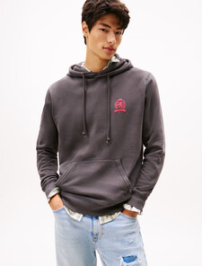 Heritage Crest Back Logo Hoody, Washed Black, hi-res