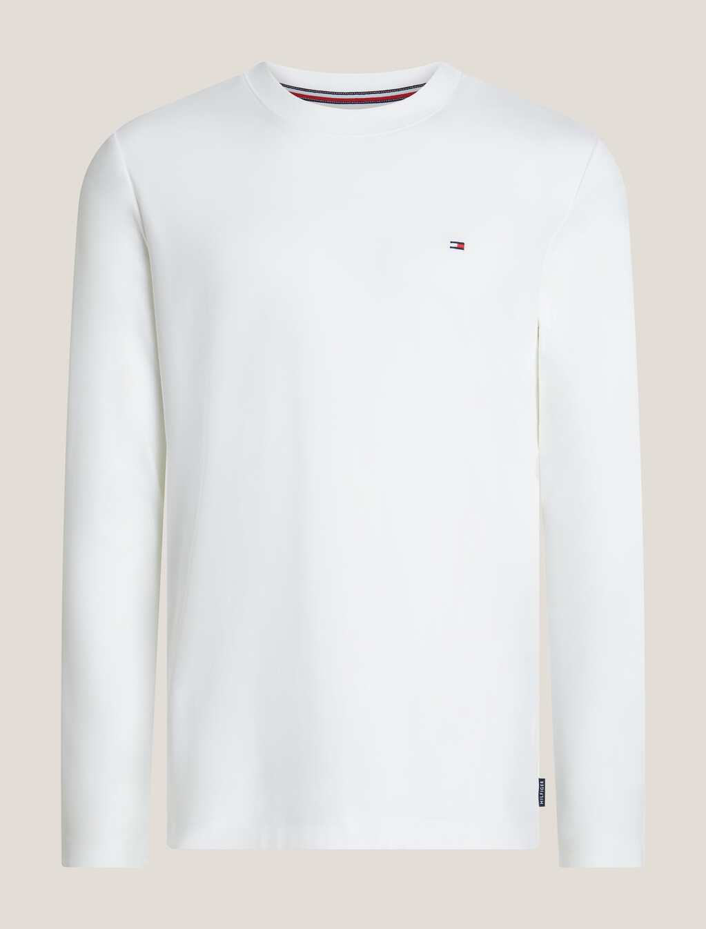 奢華長袖 T 裇, White, hi-res