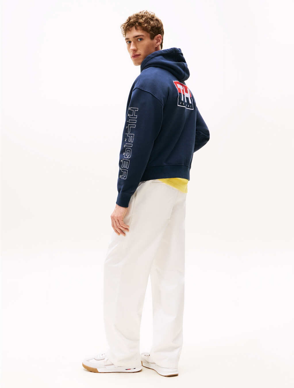 Hilfiger Sailing Relaxed Back Logo Hoody, Yale Navy, hi-res