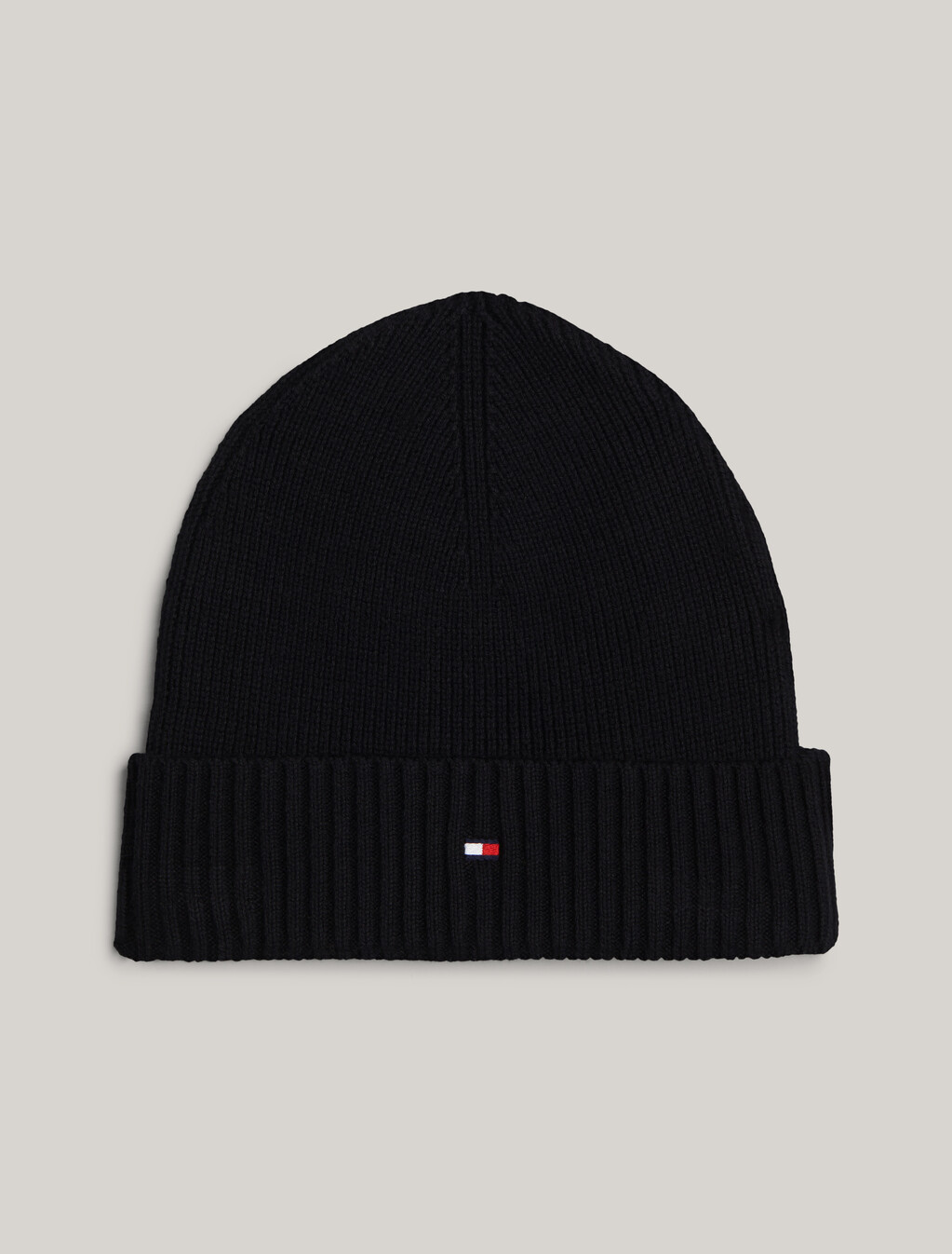 Hilfiger 山羊絨旗幟針織帽, Black, hi-res